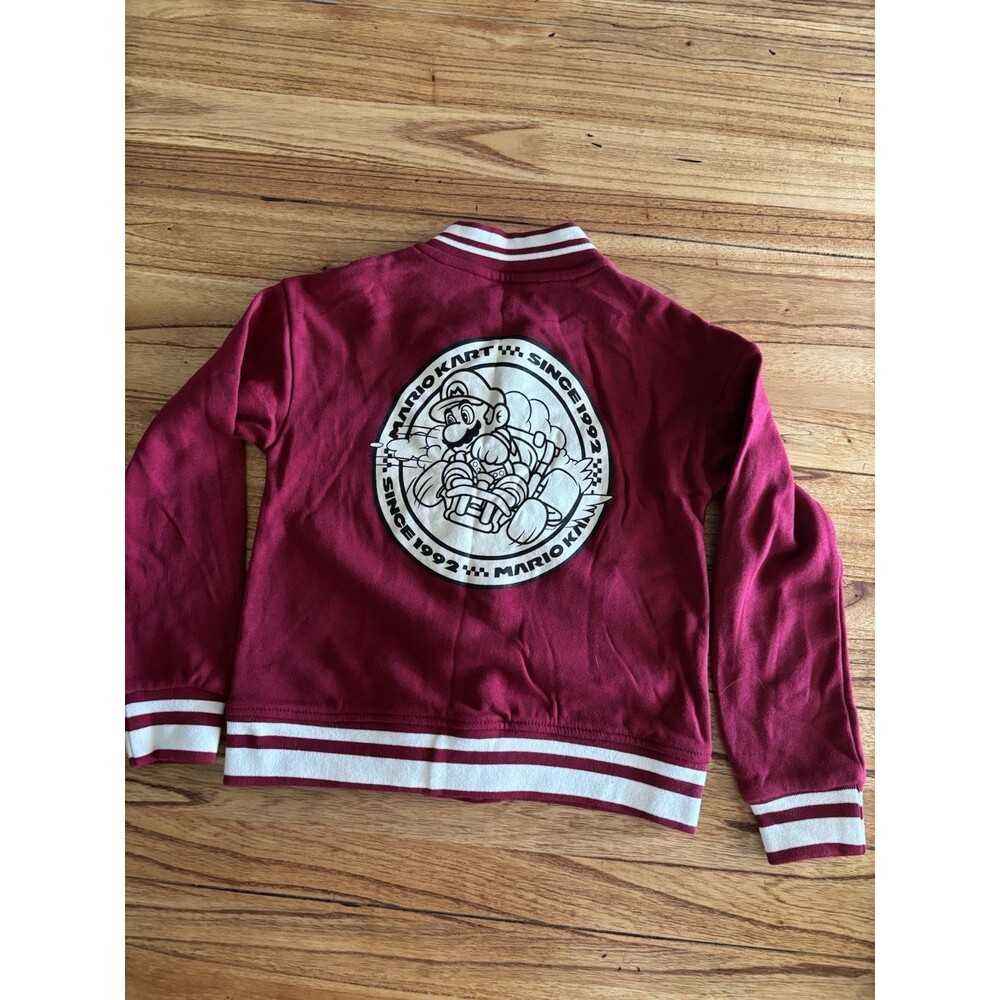 Super Mario Kart Varsity Racing Jacket Rumba Red Youth - Picture 4 of 7